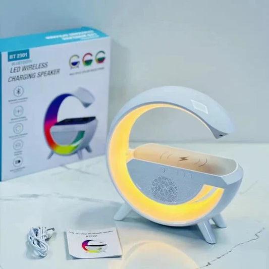 Power Up & Play On with BT2301 LED Wireless Charging Speaker
